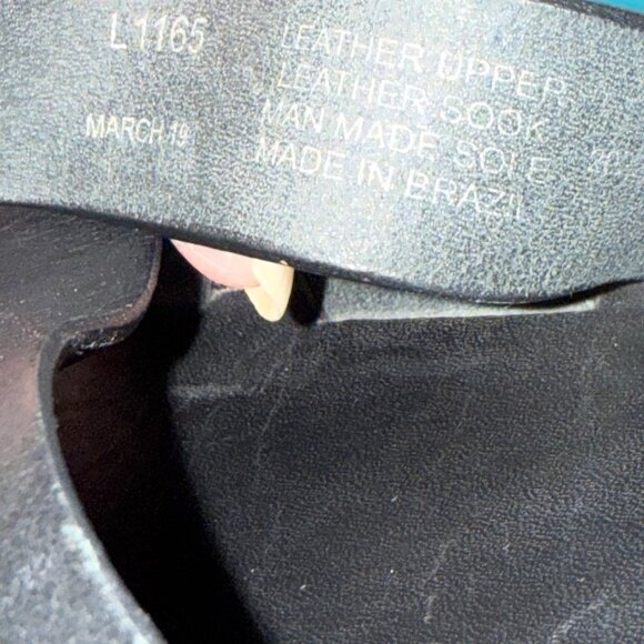 Madewell The Boardwalk Black Leather Slide Sandal Slip-On Size 6.5 - Picture 9 of 10